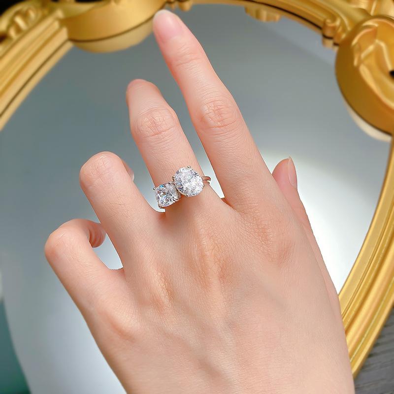 NO.230 S925 sterling silver oval cut Oval Ring 8*10mm 6A cubic zirconia ring fashion jewelry accessory woman girl promise ring Springtok