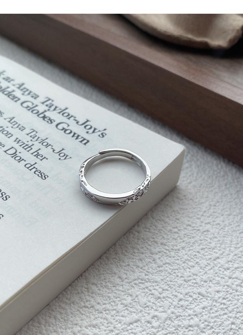 S25 Sterling Silver Simple Glacier Plain Band Couple Ring Open Ring -507 jewellery with meaning(45%)