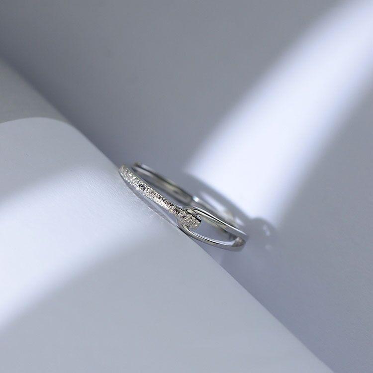 S925 Sterling Silver Rupert's Tears Ring for Women Matte Plain Band Ring -540(45%)