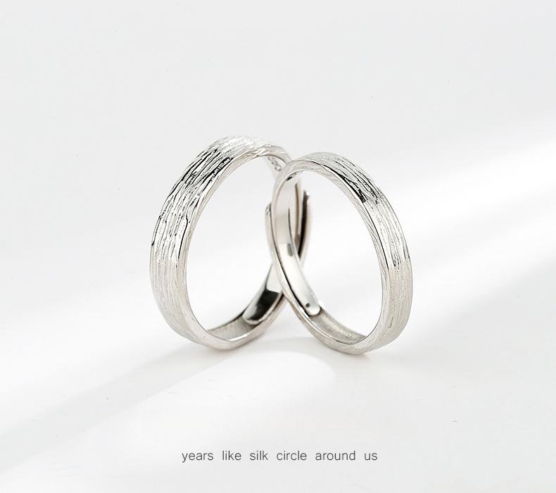 S925 Sterling Silver Couple Rings Pair Ring - 558 weddingring(45%)