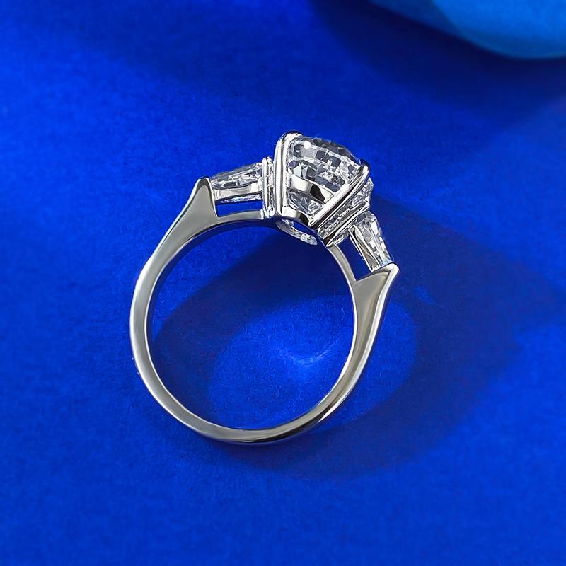 NO.042 S925 silver oval ice flower cut Ring 8*12mm 8A cubic zirconia ring fashion jewelry accessory woman girl promise ring Springtok