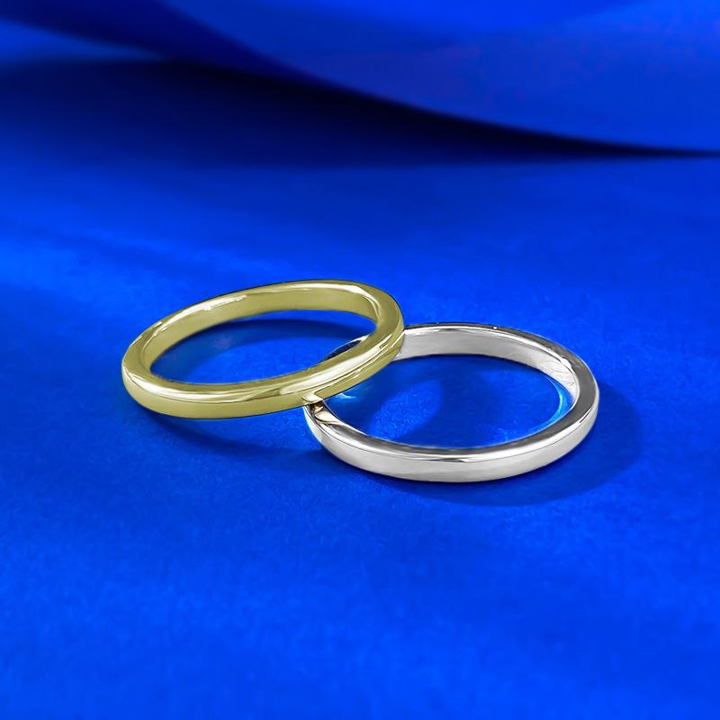 S925 Sterling Silver Smooth Surface Plain Band Ring - 579(35%)