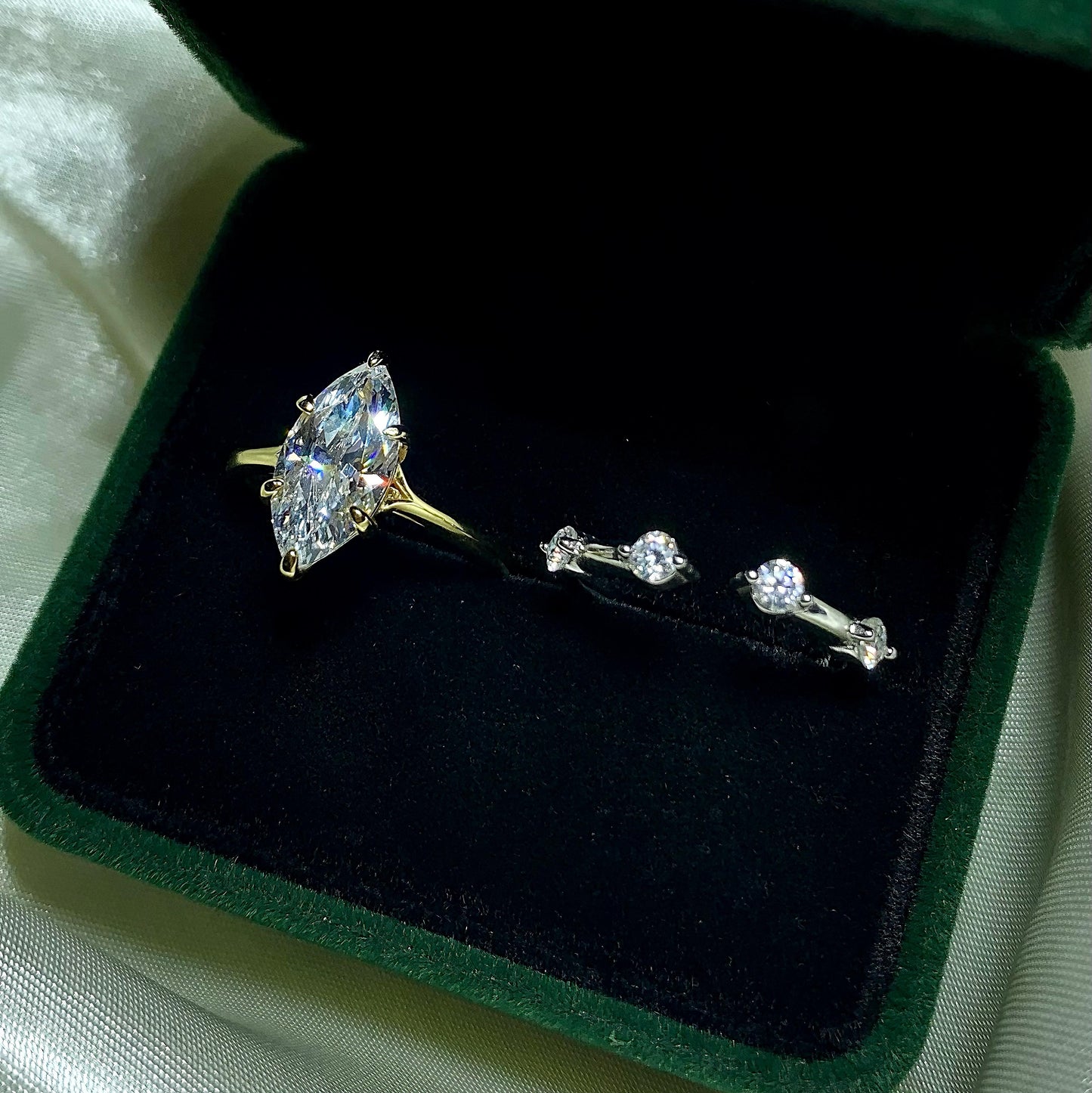 S925 Marquise Ring 7*14mm 6A Cubic Zirconia Ring Plain Circle fashion jewelry accessory woman girl promise ring-103(35%)