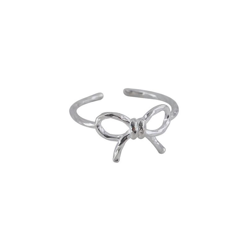 S925 Sterling Silver Bowknot Open Tail Ring Joint Ring for Women -514(45%)