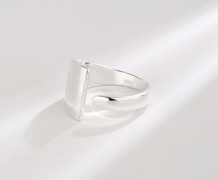 S925 Sterling Silver Irregular Geometric Ring Women's Open Ring-554(45%)