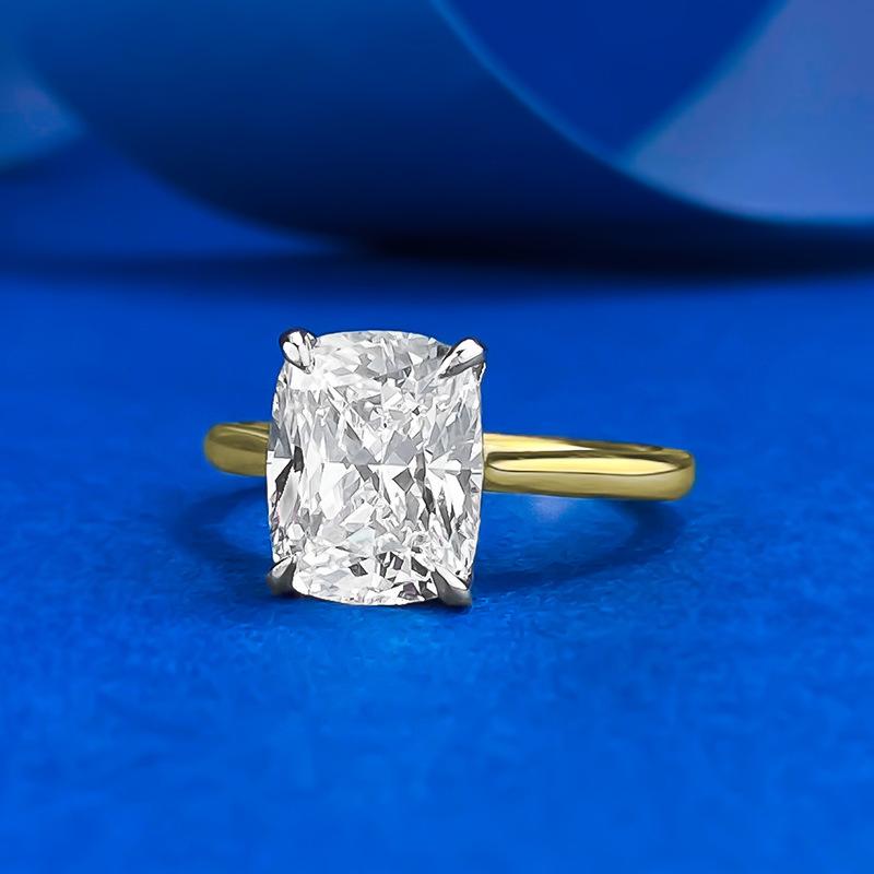 S925 Sterling Silver Radiant Cut Square Ring  8*10mm 6A Cubic Zirconia Ring-257(35%)