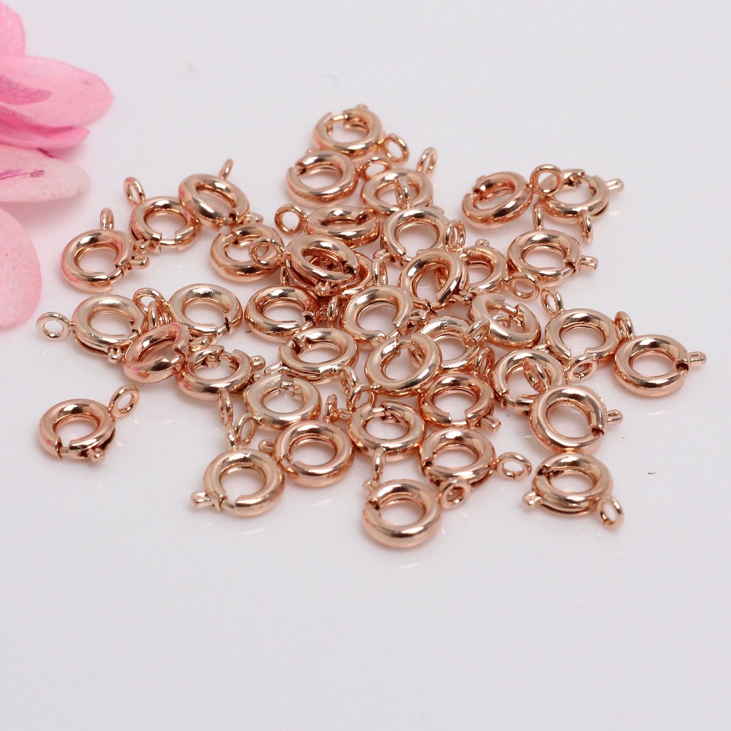 Copper Spring Buckle For Jewelry DIY，Covered By 14/18K Real Gold Or Silver