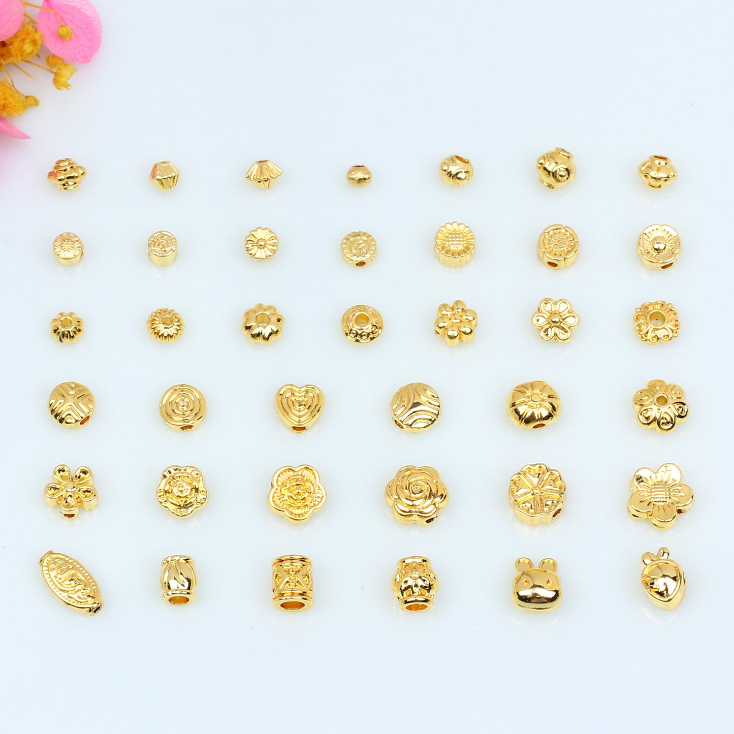 Round Receptacle Alloy Septum Plate For Jewelry DIY，10 pcs, Covered by 14/18K Real Gold Or Silver