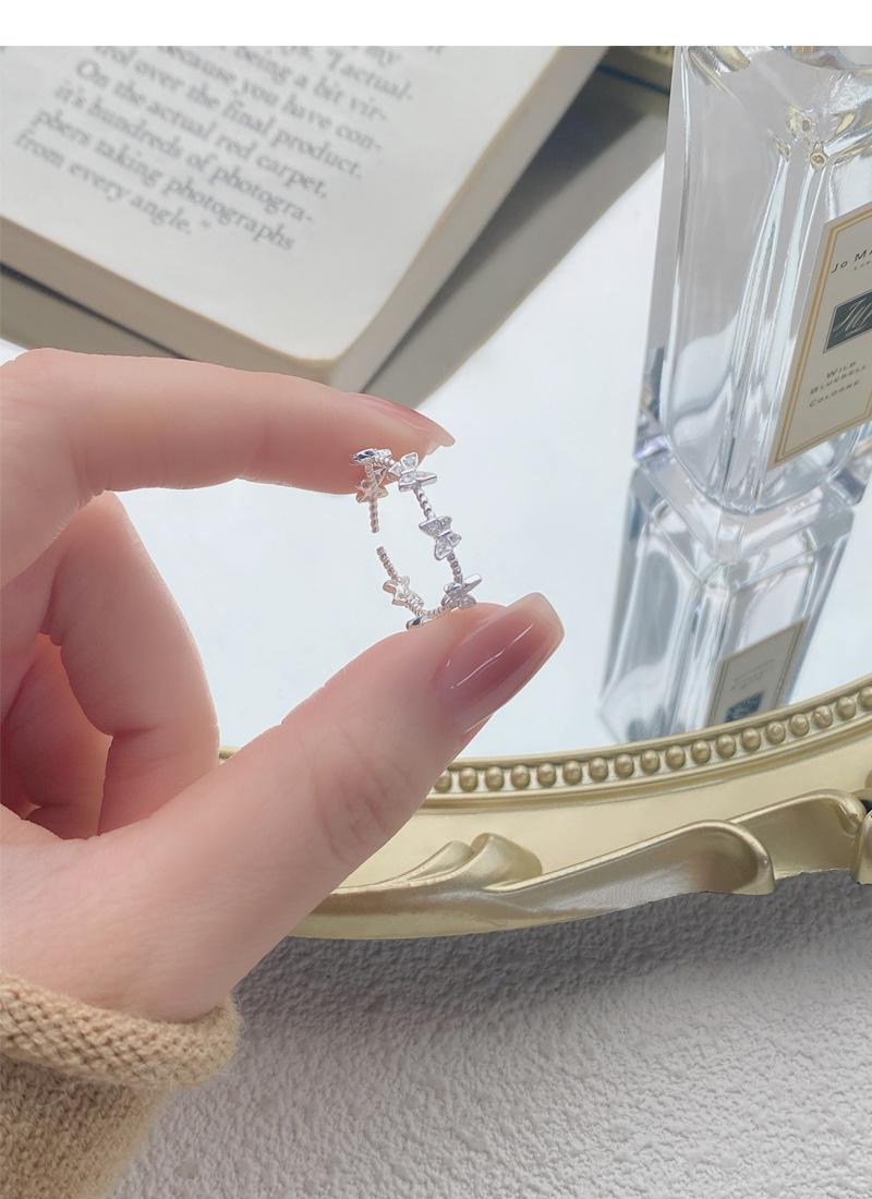 S925 Sterling Silver Three-Dimensional Butterfly Ring Women - 492(45%)