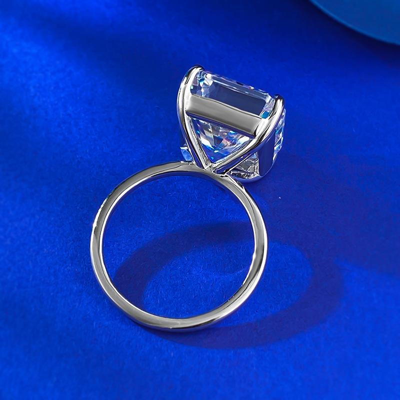 S925 Sterling Silver Ice Flower Cut Square Ring 12*14mm 8A Cubic Zirconia Ring fashion jewelry accessory woman girl promise ring-219(35%)