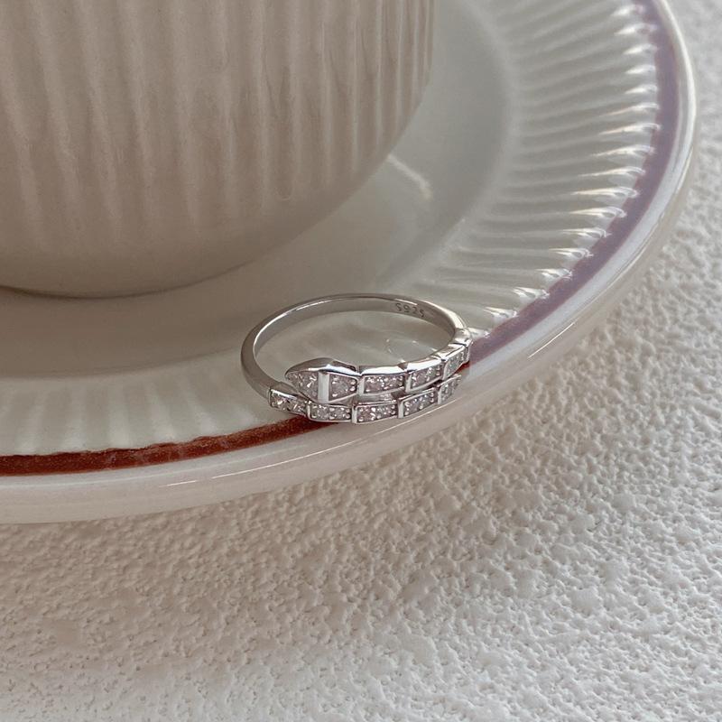 S925 Sterling Silver Snake-Shaped Ring Open Ring For Women -506(45%)