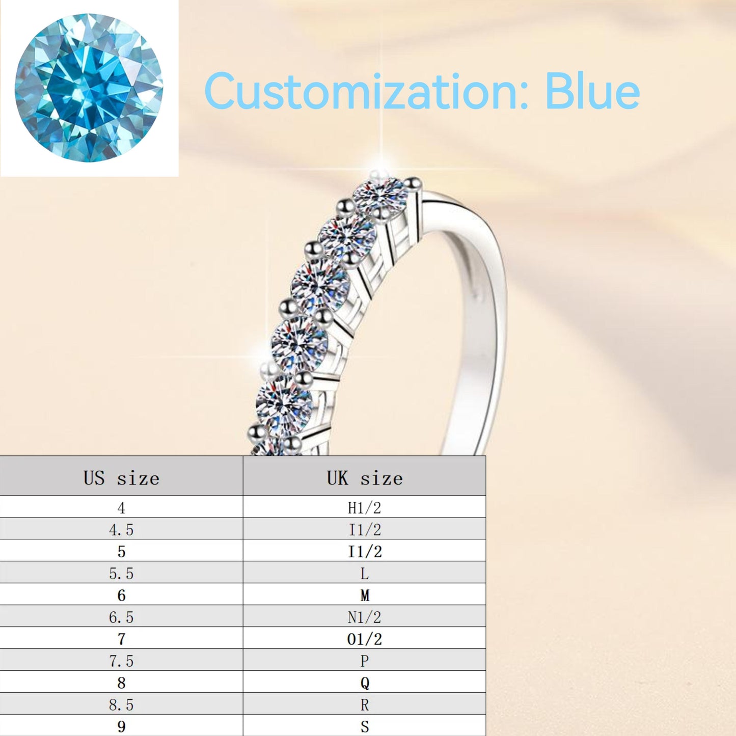 S925 Sterling Silver Synthetic Moissanite Seven Star Ring Crown Ring fashion jewelry accessory woman girl promise ring-206(35%)