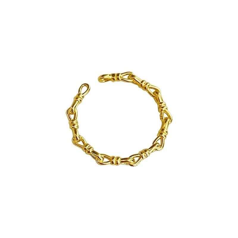 S925 Sterling Silver Threaded Knotted Braided Ring for Women Open -550(45%)