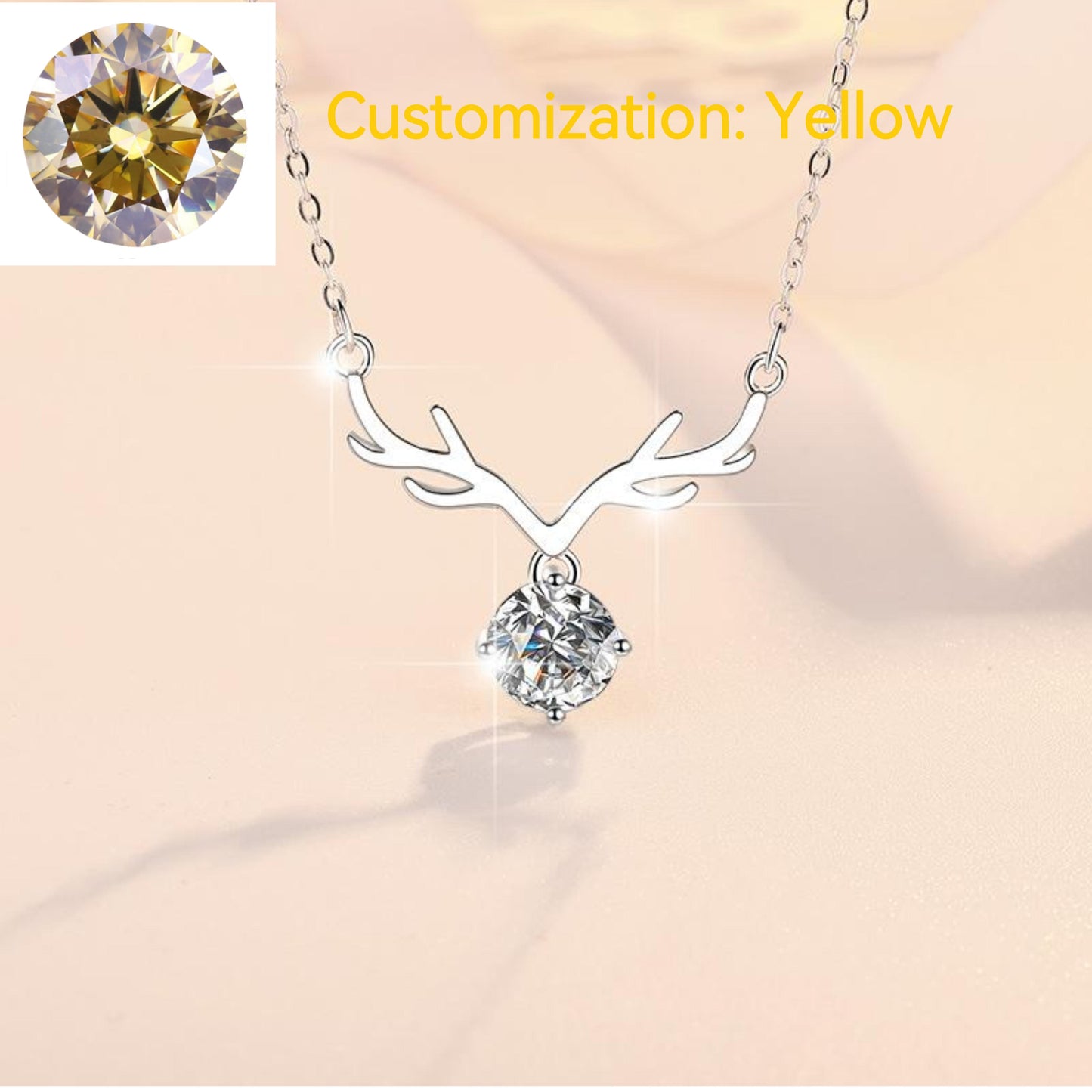 61. S925 Sterling Silver Holiday Pendant Synthetic Moissanite Pendant