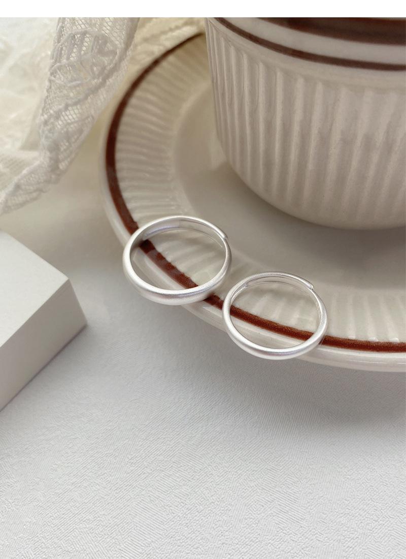 S925 Sterling Silver Vintage Matte Frosted Plain Band Couple Rings Wedding ring- 477(45%)