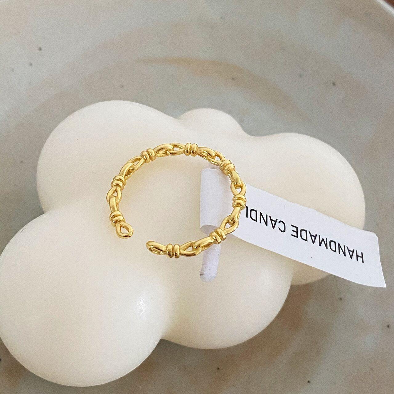 S925 Sterling Silver Threaded Knotted Braided Ring for Women Open -550(45%)