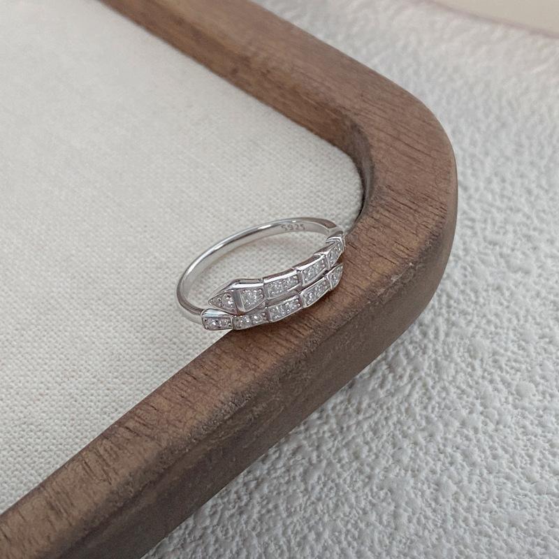 S925 Sterling Silver Snake-Shaped Ring Open Ring For Women -506(45%)