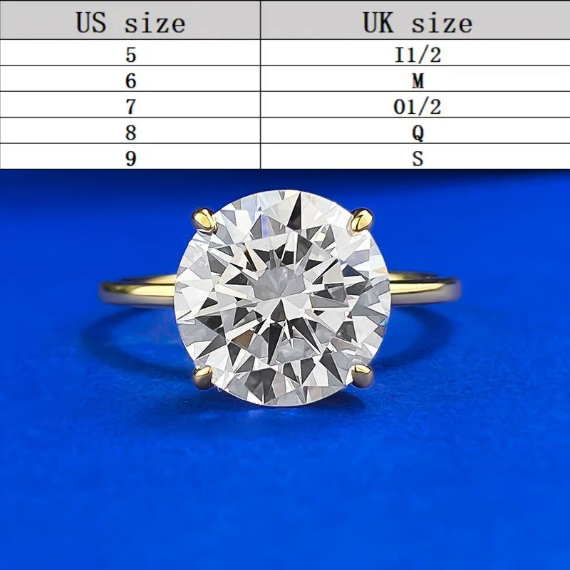 S925 Sterling Silver Eight arrows and eight hearts Cut Round Ring 10mm 6A Cubic Zirconia Ring Springtok-282(35%)