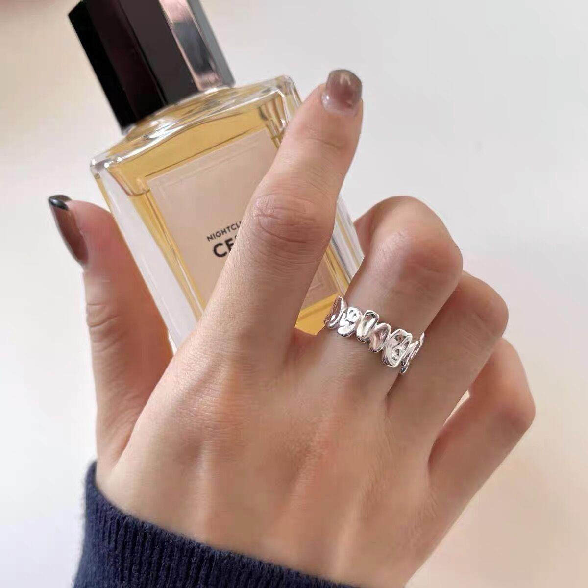 S925 Sterling Silver Irregular Ring Women casual Open Finger Ring -546(45%)