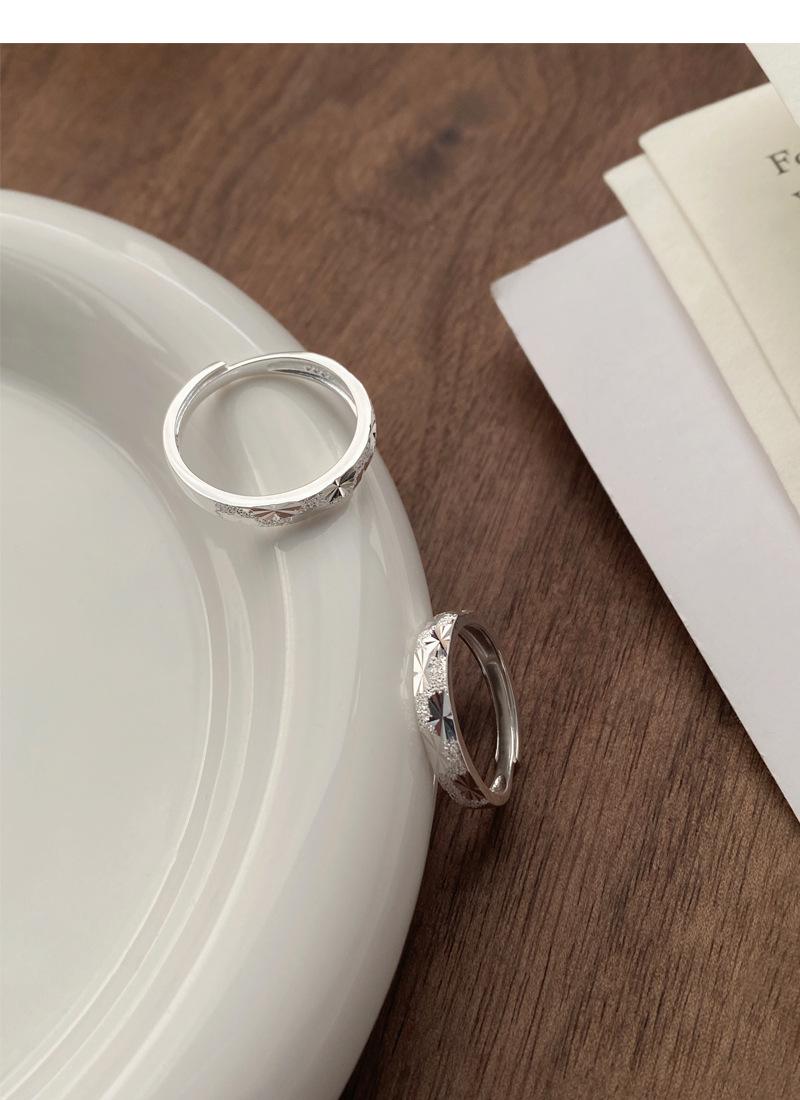 S925 Sterling Silver Gypsophila Couple Ring-634 weddingring(45%)