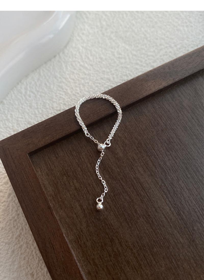 S925 Sterling Silver Sparkling Plain Band Stackable Ring for Women - 504(45%)