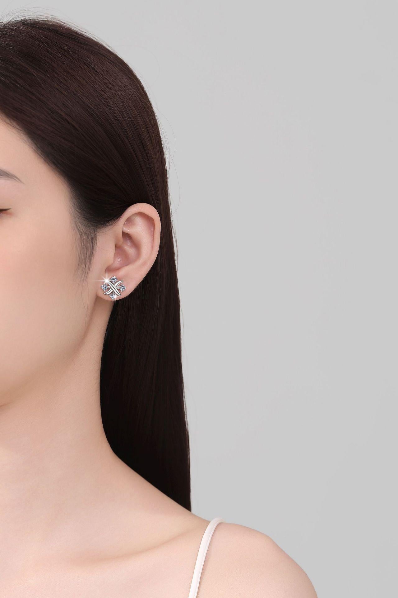 925 Sterling Silver Little Windmill Earrings Synthetic Moissanite Earrings Daily Life Earrings(35%)-618