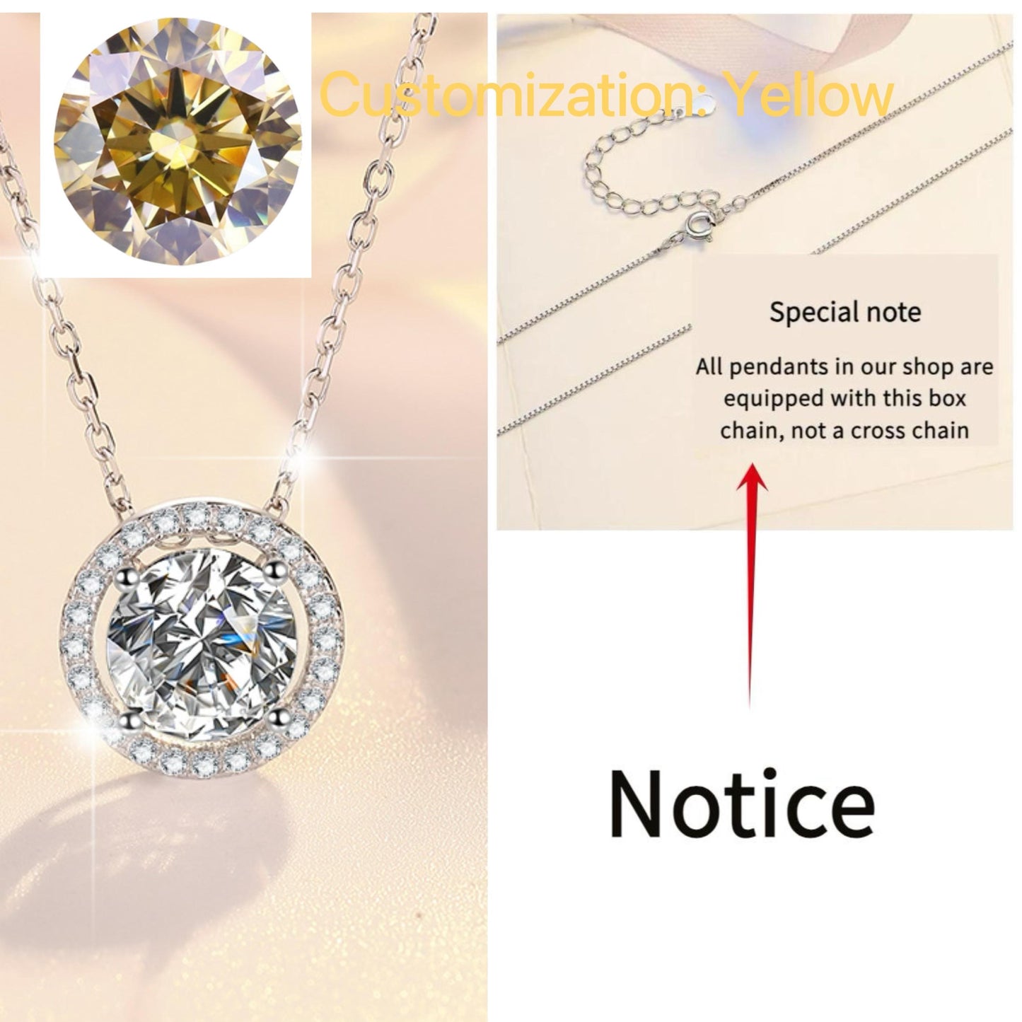 S925 Sterling Silver Synthetic Moissanite Halo Pendant birthday gift silver jewelry minimalist necklace pendant necklace-319(35%)