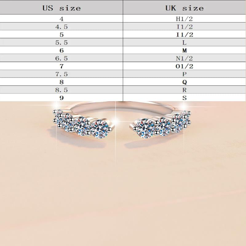 S925 Sterling Silver Eight Stars Band Ring Open Ring 6A Cubic Zirconia fashion jewelry accessory woman girl promise ring Springtok-275(35%)