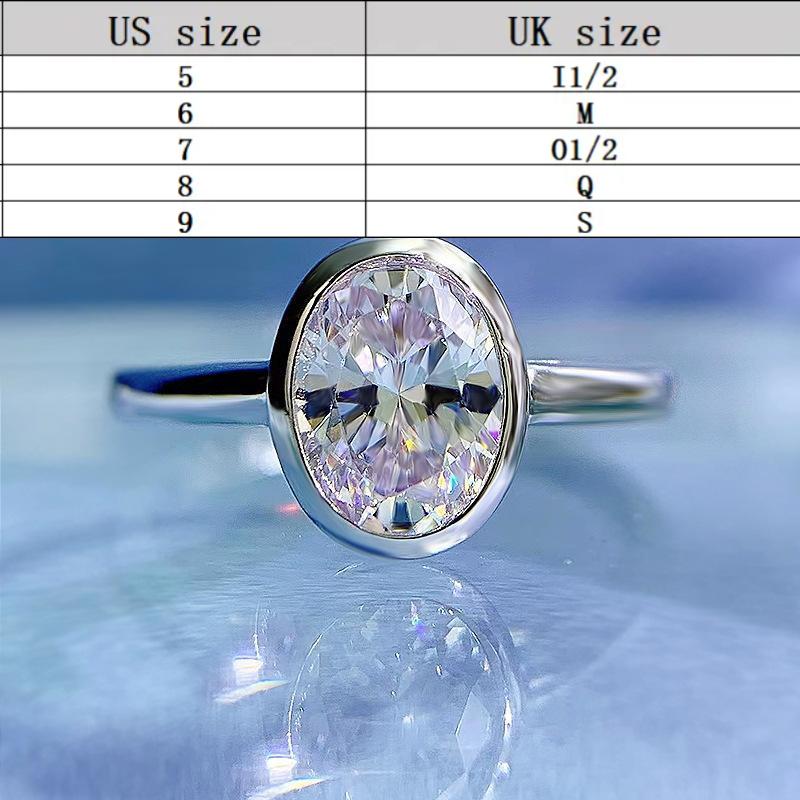 S925 Sterling Silver Ice Flower Cut Oval Ring 6*8 8A Cubic Zirconia Ring fashion jewelry accessory woman girl promise ring-157(35%)