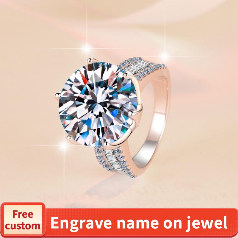 8A Cubic Zirconia Ring S925 Sterling Silver 10 Karat Ring Synthetic Ring fashion jewelry accessory woman girl promise ring-248(35%)