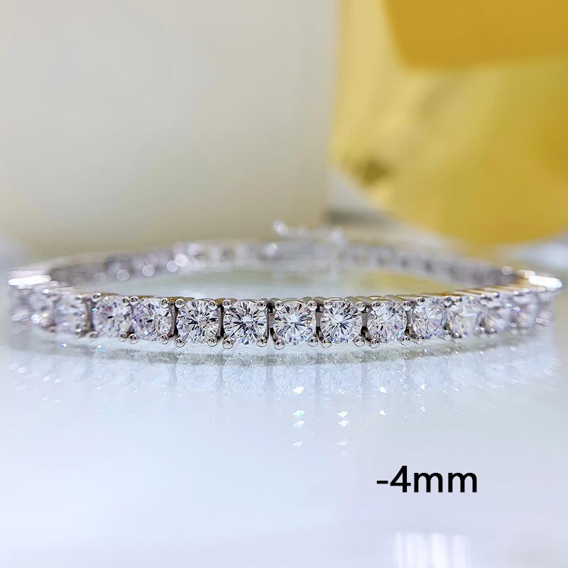 S925 Sterling Silver Full Oval Stones Tennis Bracelet 8A Cubic Zirconia Bracelet(15%)