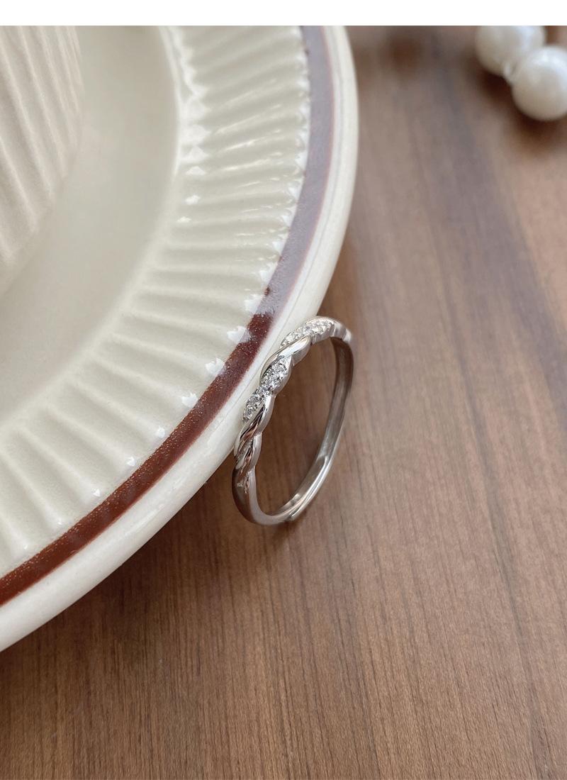 S925 Sterling Silver Mobius Ring Couple Rings Simple Adjustable Band -519 weddingring(45%)