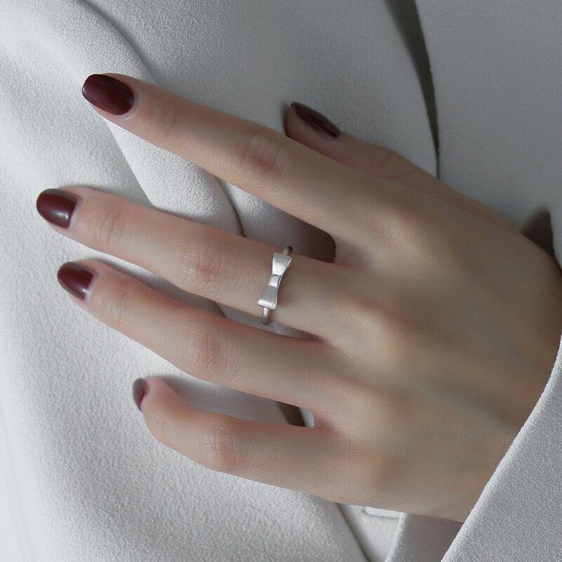 S925 Sterling Silver Girl Bow Ring For Women-541(45%)