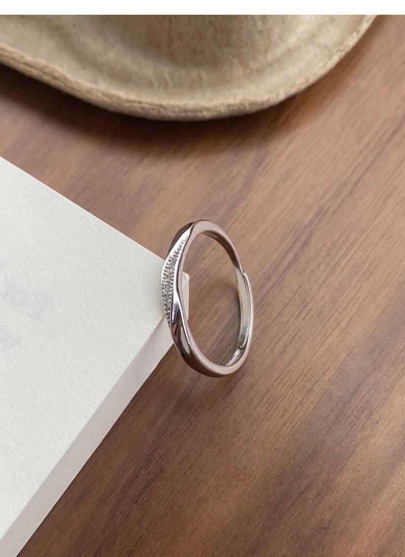 S925 Sterling Silver Simple Mobius Strip Couple Rings Plain Band -511 jewellery  with  meaning(45%)