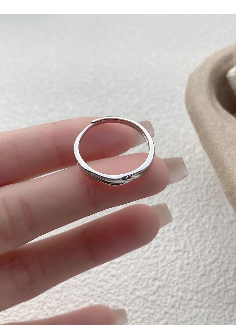 S925 Sterling Silver Simple Mobius Strip Couple Rings Plain Band -511 jewellery  with  meaning(45%)