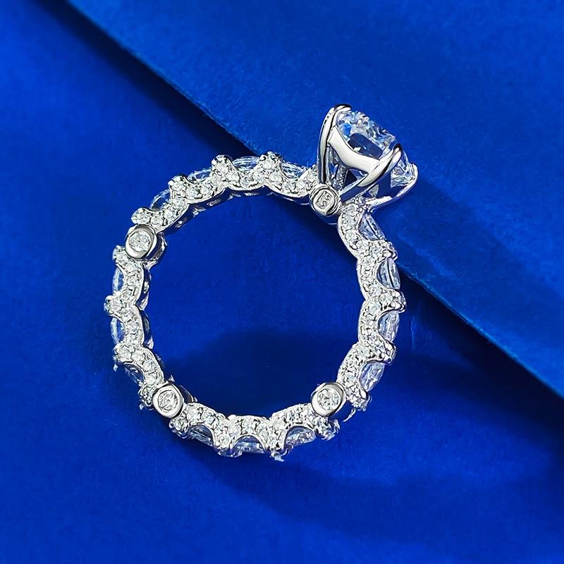 S925 Sterling Silver Grandma Cut Rock Sugar Ring 6*9mm 6A Cubic Zirconia Ring-368(35%)