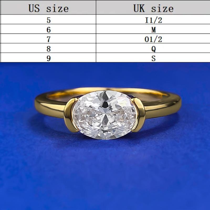 S925 Sterling Silver Oval Cut Oval Ring 6*8mm 6A Cubic Zirconia Ring-173(35%)