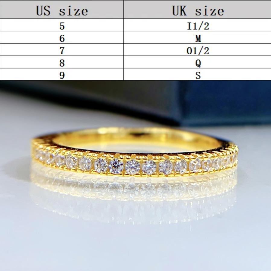S925 Sterling Silver Full Ring 6A Cubic Zirconia Ring fashion jewelry accessory woman girl promise ring-130(35%)
