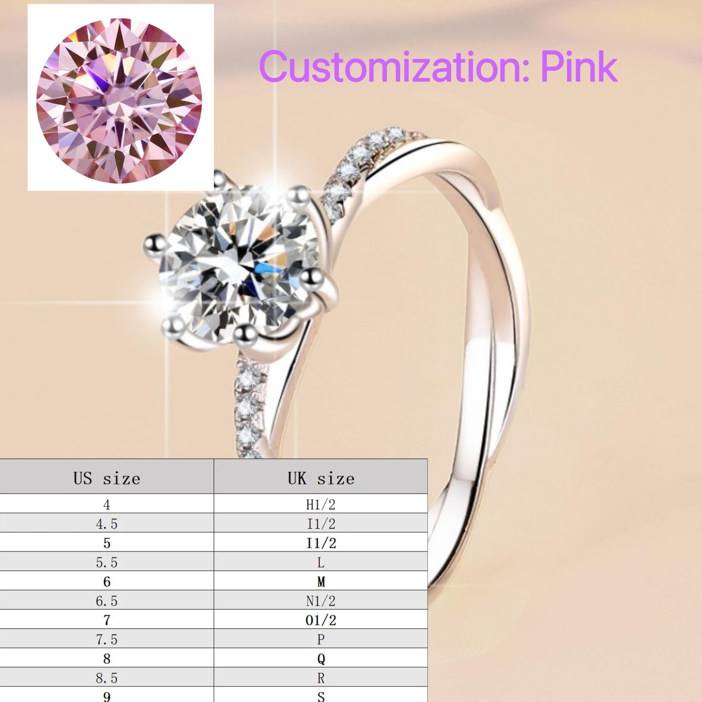 S925 Sterling Silver Love Interwoven Ring Synthetic Moissanite Ring fashion jewelry accessory woman girl promise ring-193(35%)