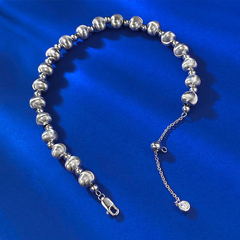 S925 Sterling Silver Cat Eye Beads Bracelet-310(45%)
