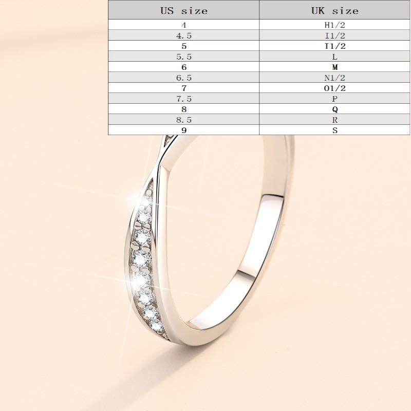 S925 Sterling Silver Small X-Shaped Ring Synthetic Moissanite Ring fashion jewelry accessory woman girl promise ring-169(35%)