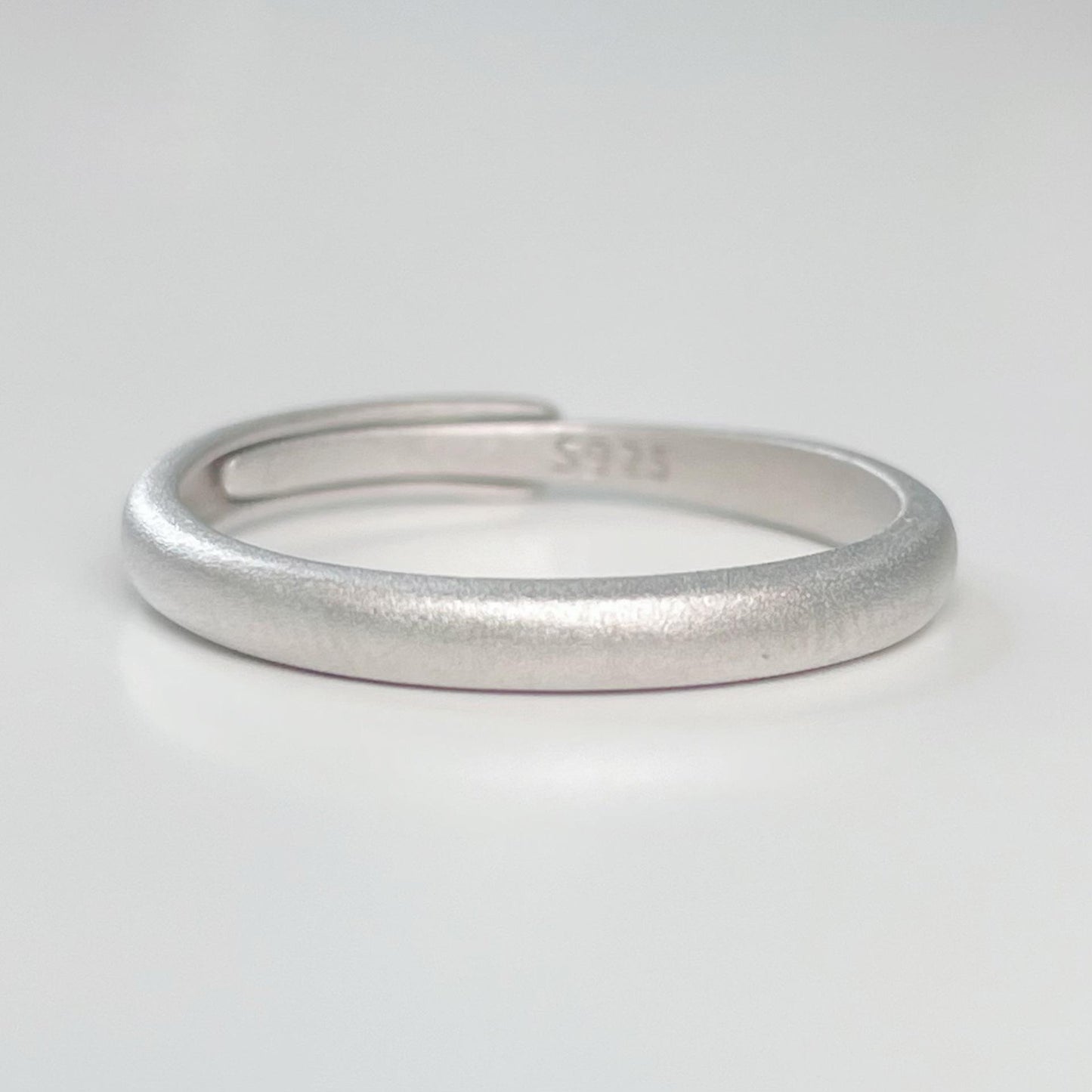 S925 Sterling Silver Matte Couple Rings Plain Band - 537 weddingring(45%)