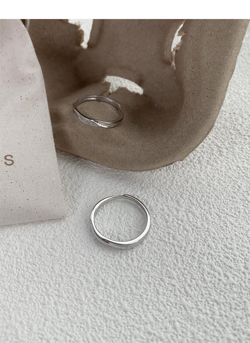 S925 Sterling Silver Simple Mobius Strip Couple Rings Plain Band -511 jewellery  with  meaning(45%)