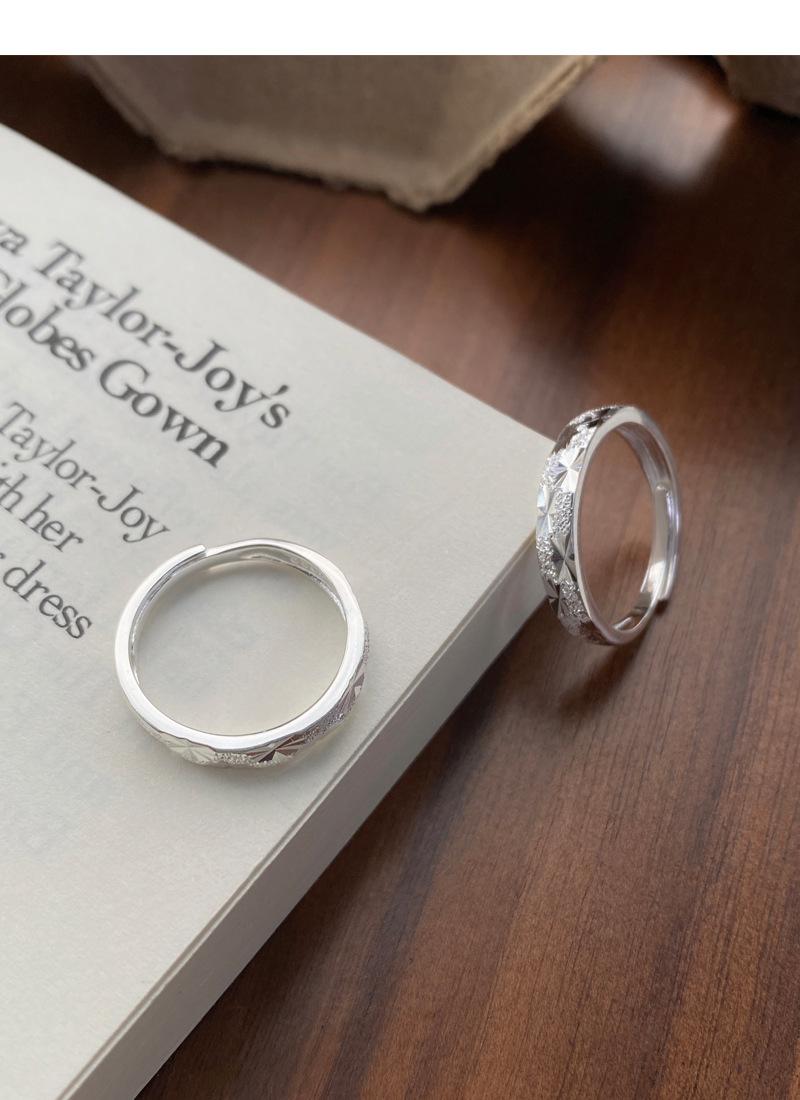 S925 Sterling Silver Gypsophila Couple Ring-634 weddingring(45%)