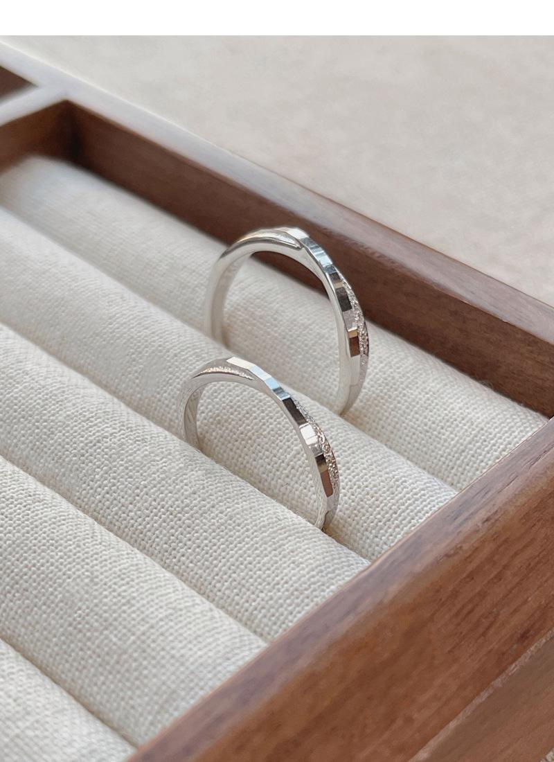 S925 Sterling Silver Mobius Plain Band Couple Rings Pair - 526 weddingring(45%)
