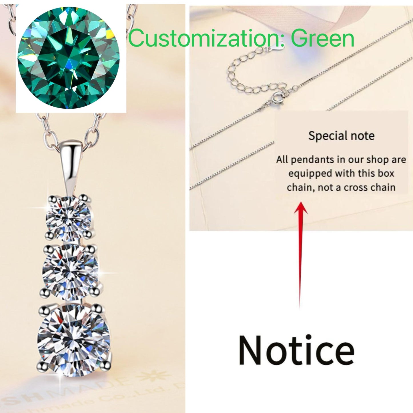 S925 Sterling Silver Triple Necklace Synthetic Moissanite Necklace birthday gift silver jewelry minimalist necklace pendant necklace-327(35%)