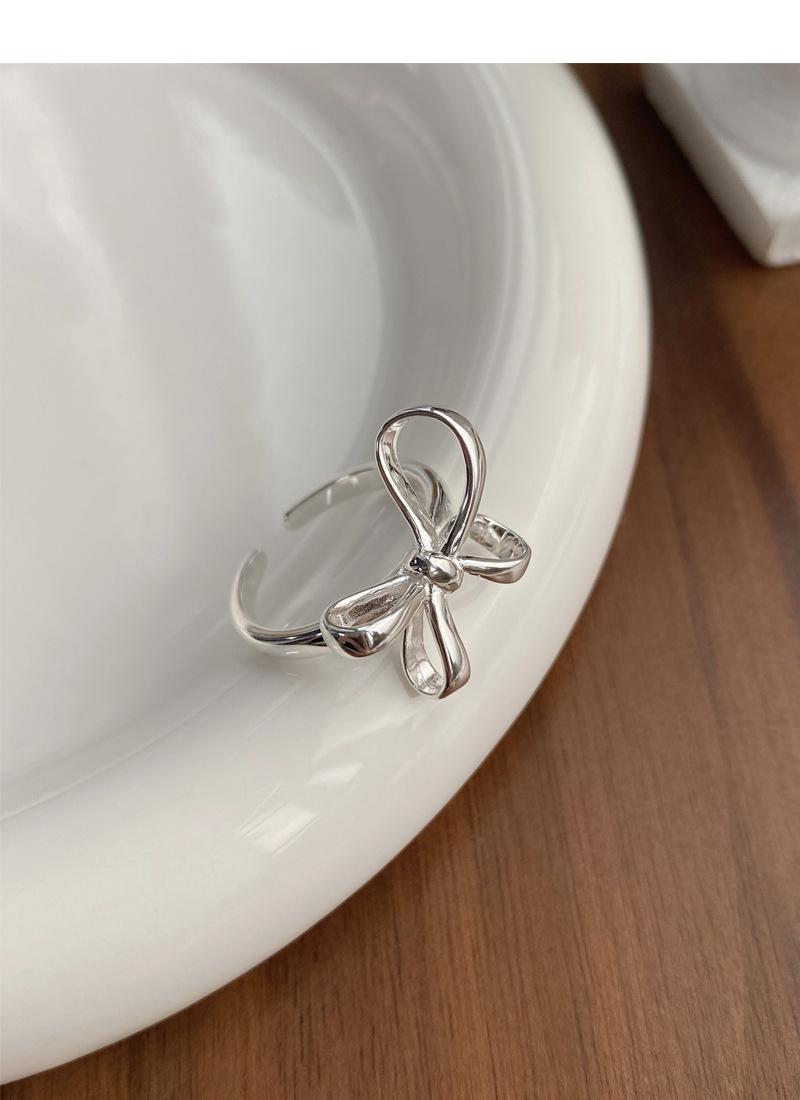 S925 Sterling Silver Bow Irregular Ring Women -515(45%)