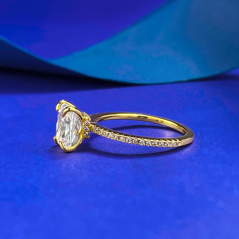 S925 Sterling Silver Ice Flower Cut Rectangular Ring 6*8mm 6A Cubic Zirconia Ring-196(35%)