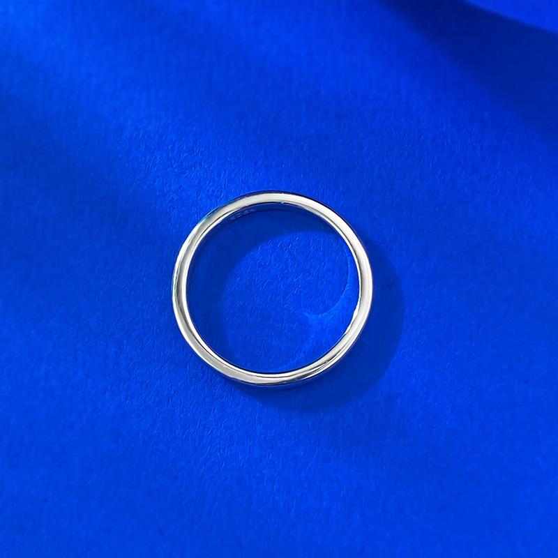 S925 Sterling Silver Smooth Surface Plain Band Ring - 579(35%)