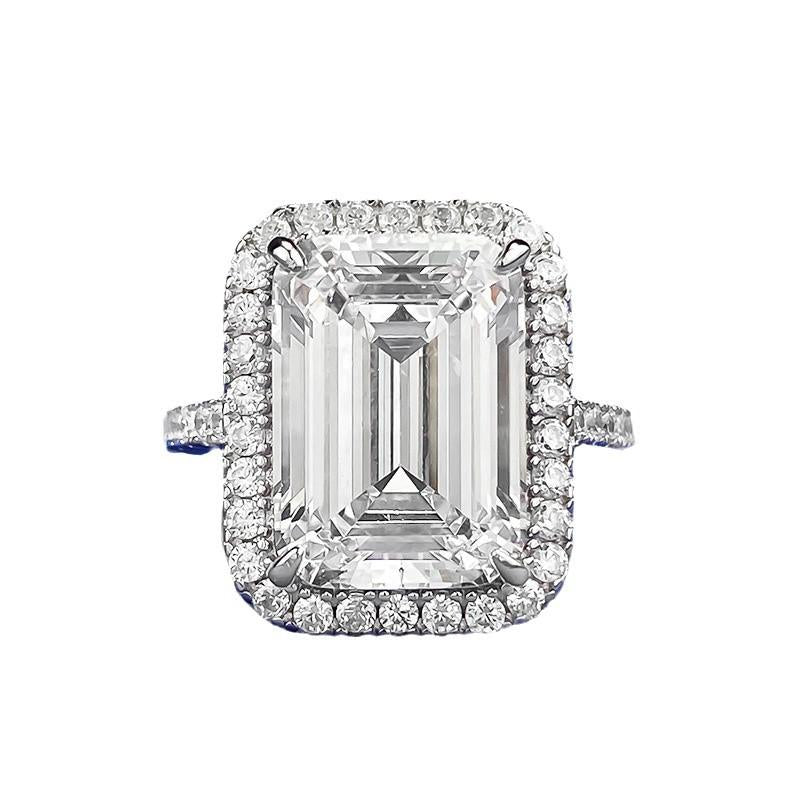 S925 Sterling Silver Asscher Grandma Rectangular 10*14mm  6A Cubic Zirconia Ring-110(45%)